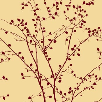 Seamless background pattern with leaves