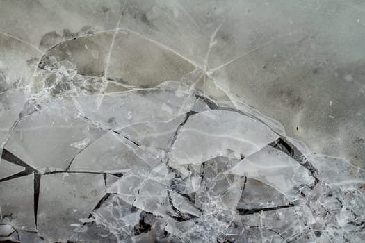 ice in the frozen earth