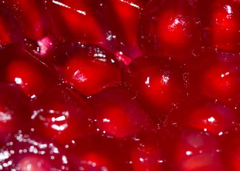 Pomegranate seeds background - macro view