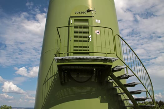 Entrance of a wind turbine