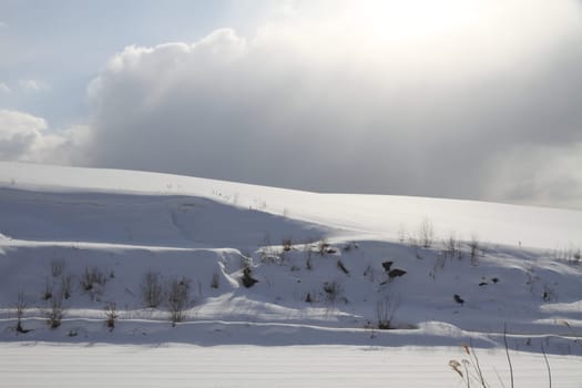 Winter snow field