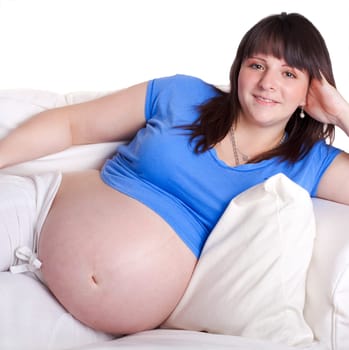 Pregnant woman resting