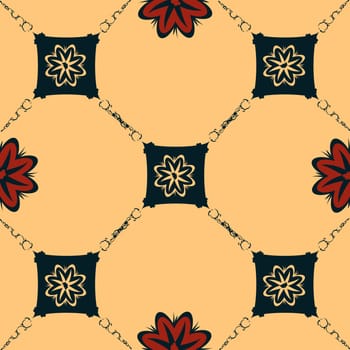Art nouveau style background, seamless pattern