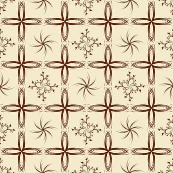 Art nouveau style background, seamless pattern