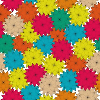 Seamless floral background, graphic art
