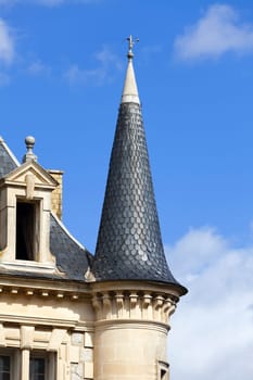 Small tower of a chateau in the south of France
