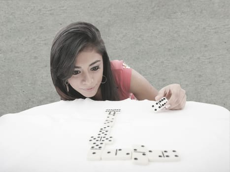 Businesswoman making choosing her strategy