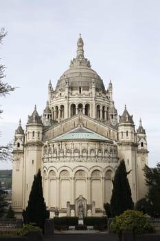 Rear view of the Basilica of Saint Therese of Lisieux, Calvados, Lower Normandy, France.