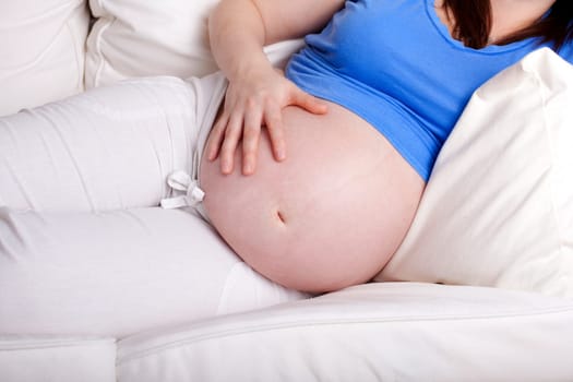 Pregnant woman resting