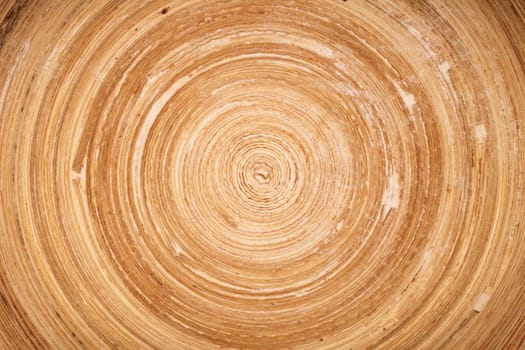 Circular bamboo texture for background. Top view