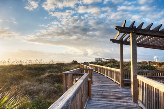 Satellite Beach in Florida at Sunrise.