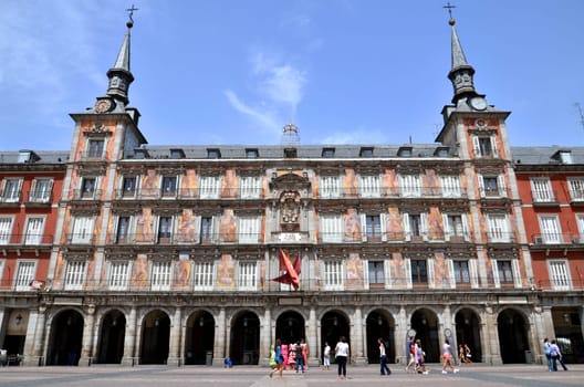 Casa de la Panaderia on Plaza Mayor in Madrid, Spain