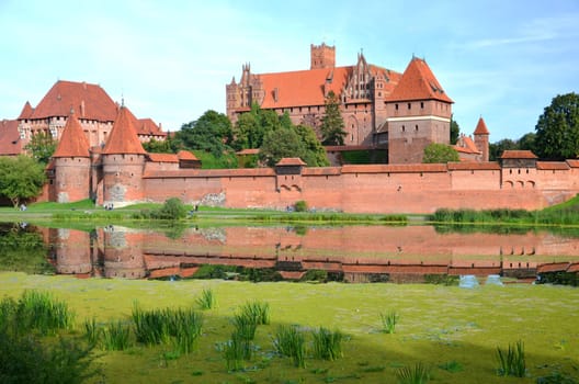 Malbork castle in Pomerania region, Poland