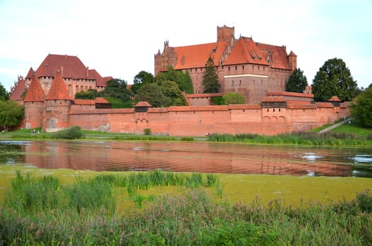 Malbork castle in Pomerania region, Poland