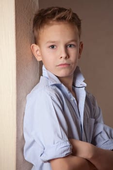 Fashion Boy portrait in a business shirt