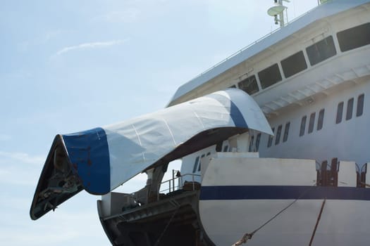 sea ferry cargo doors open