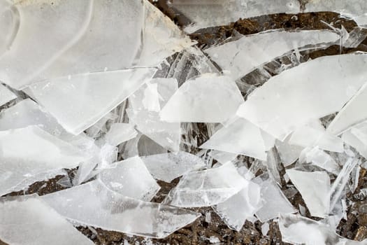 ice in the frozen earth