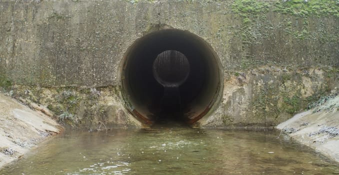 water drainage channel on black hole