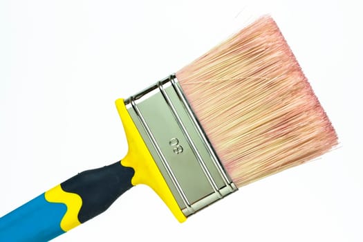 Brush the eight broad paint brush isolated on white background