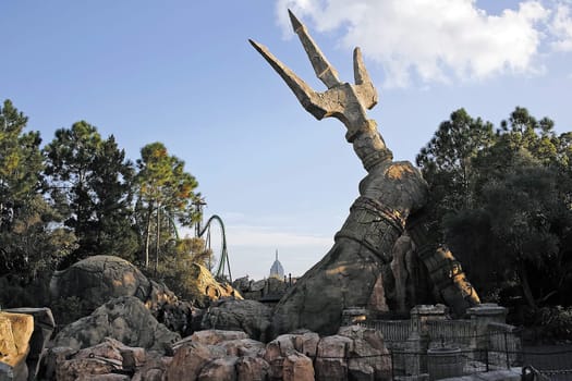 Poseidon's hand with the trident