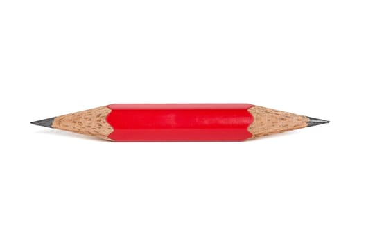 Pencil stub sharpened on both sides