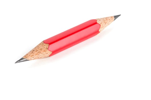 Pencil stub sharpened on both sides