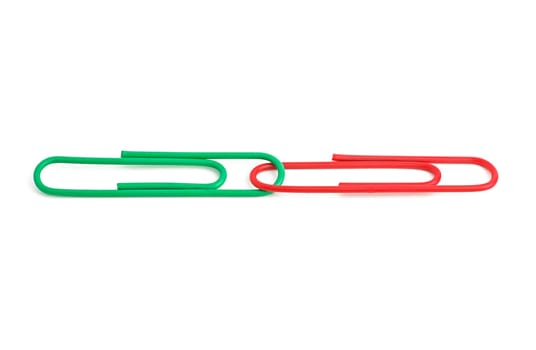 Two linked paper clips