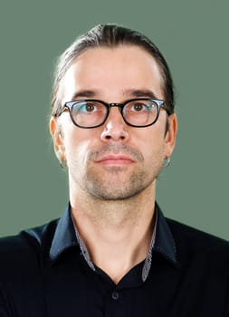 handsome man with glasses