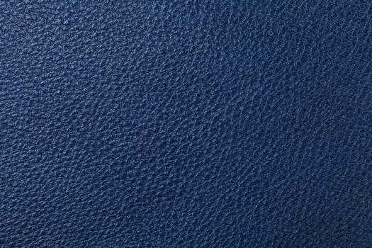 Blue leather texture for background. Top view