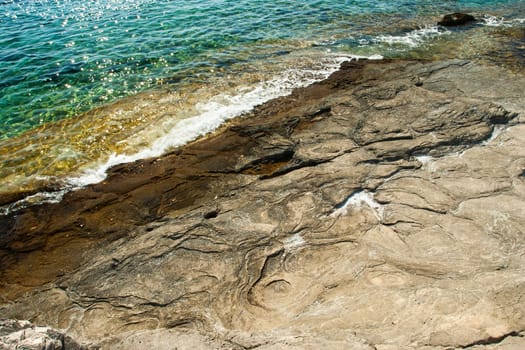 beautiful rocky beach in croatia