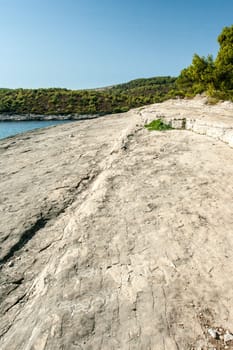 beautiful rocky beach in croatia