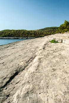 beautiful rocky beach in croatia