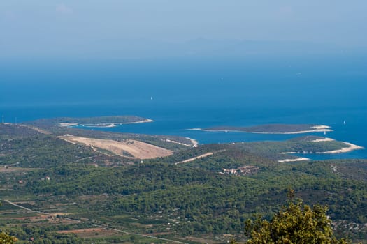 A scenic bay of Vis island in Croatia