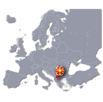 Map of Europe Macedonia