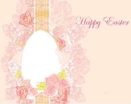 Easter Egg On Grunge Background