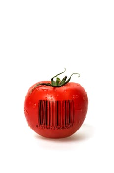 Tomato with barcode