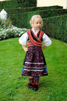girl in traditional costume from Hesse- Germany