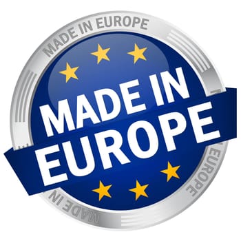 Button with banner "Made in Europe"""