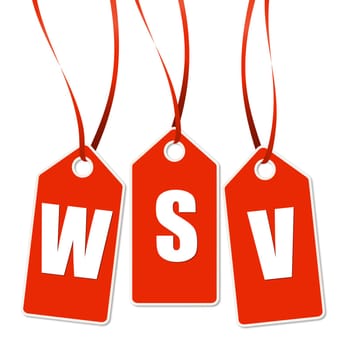 3 red pendants with WSV