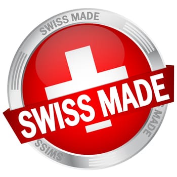 Button with banner "Swiss Made"""