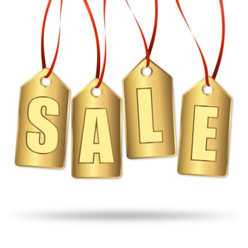 4 golden pendants with SALE