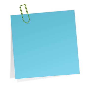 Sticky notes with paper clip