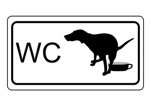 Sign Dog Toilet