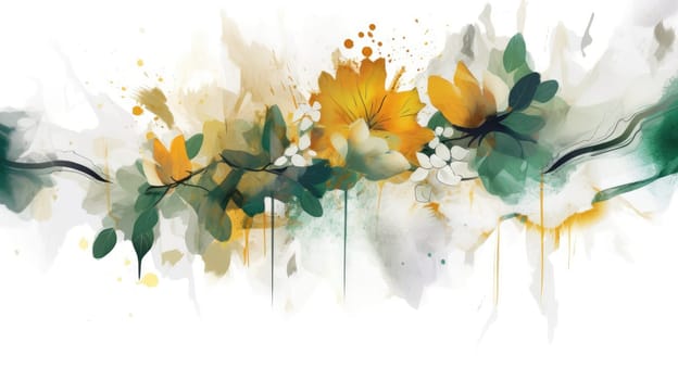 Watercolor abstract design for background of wedding or buzzy social media banner generative AI