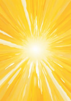 Burst sunshine bright sunlight glowing hot sunburst yellow abstract ray solar flare background light shine shiny sun illustration