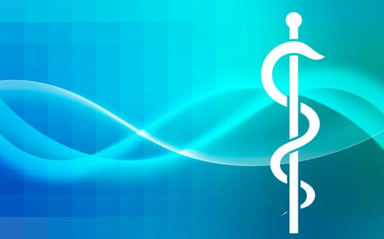 Waves Symbol Medicine - Aesculapius' Staff
