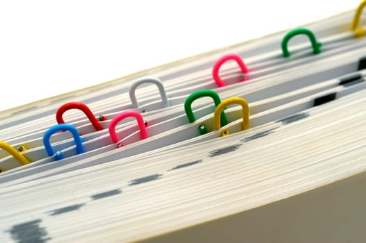 trombones of office of all the colors for the location of the documents