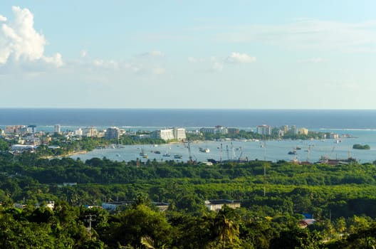 The harbor of San Andres city in San Andres y Providencia, Colombia