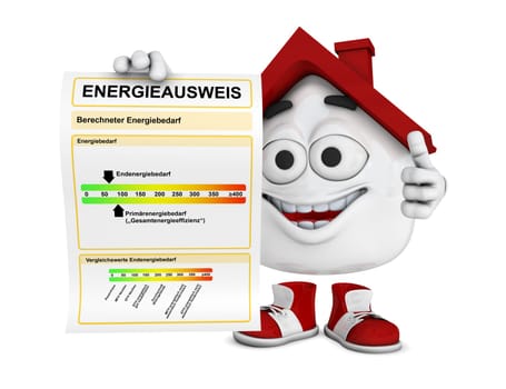 Small 3D House Red - Energy Performance Certificate Concept 1