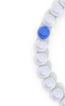 3D Sphere Circle Focus - Blue White 3